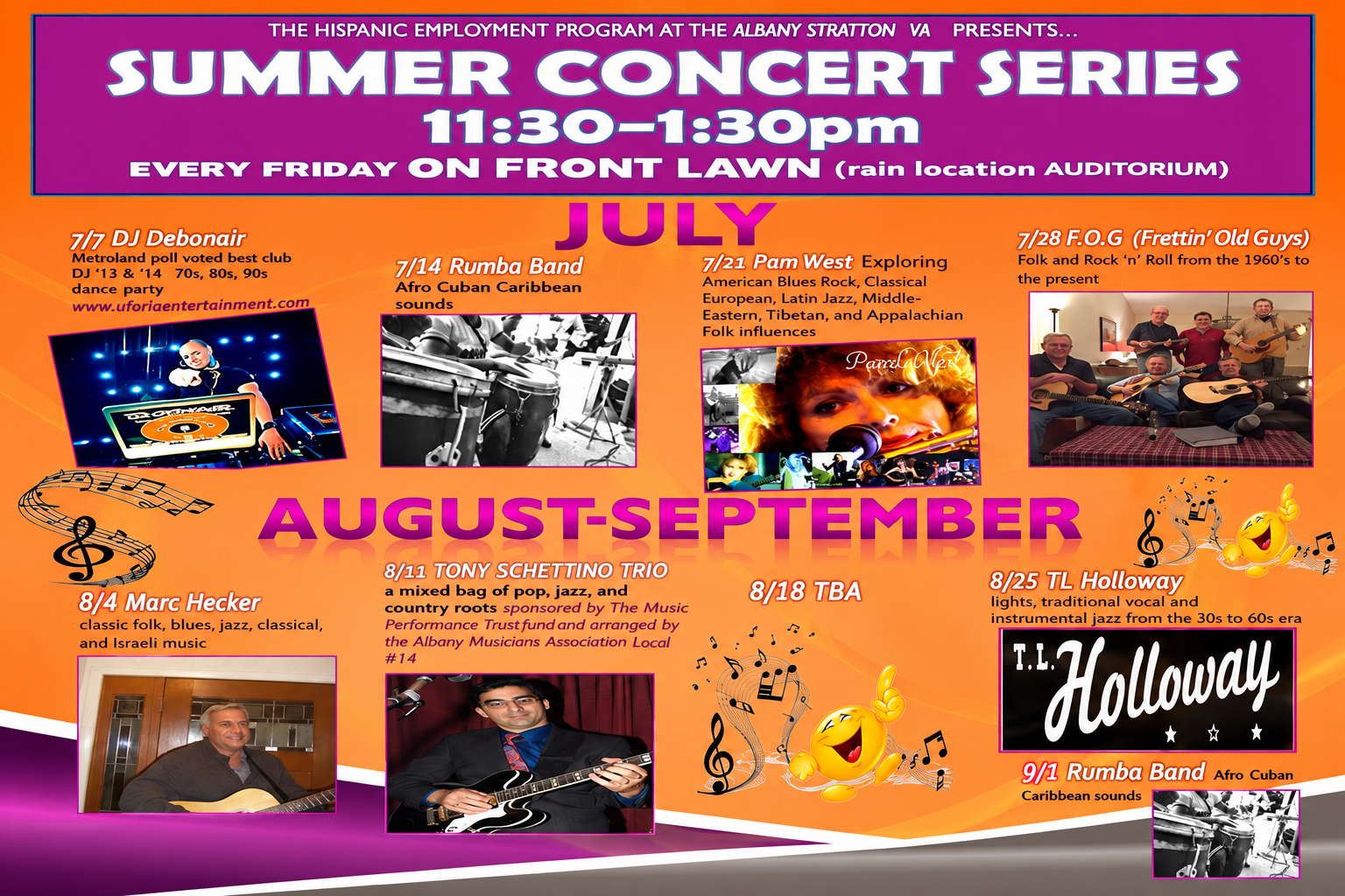 The 3rd Annual Summer Concert Series at The Albany Stratton VA Medical Center — July 7, 2017 | Uforia Entertainment & DJ Debonair